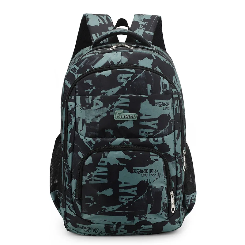 Mochilas escolares de camuflaje para adolescentes, morral de viaje de gran capacidad con estampado, mochila bonita para niños, 2024