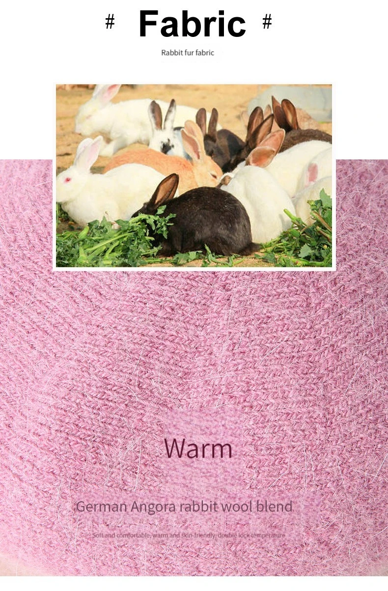 Autumn and Winter Japanese Rabbit Hair Hat Children's Outdoor Korean Edition Versatile Knitted Beret Warmth Ear_voghion.com