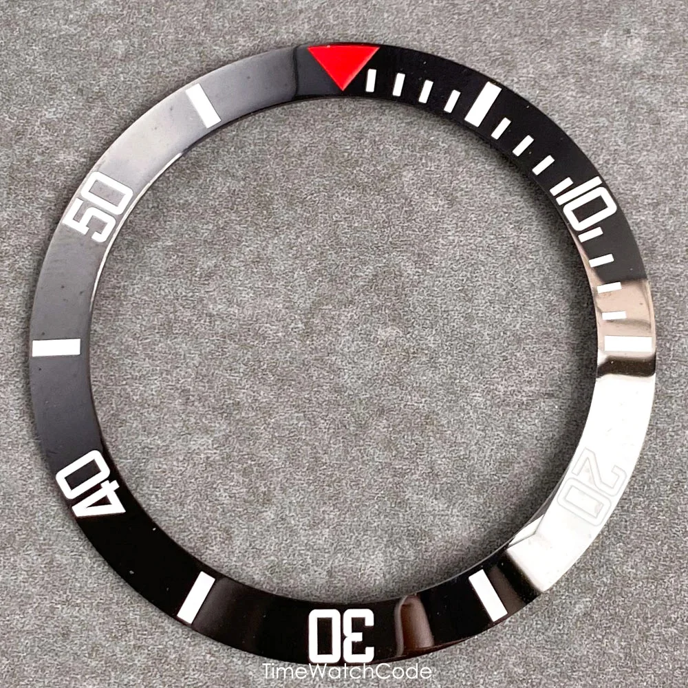 Ceramic Sloping Watch Bezel Insert - Black, Blue, Green, Silver