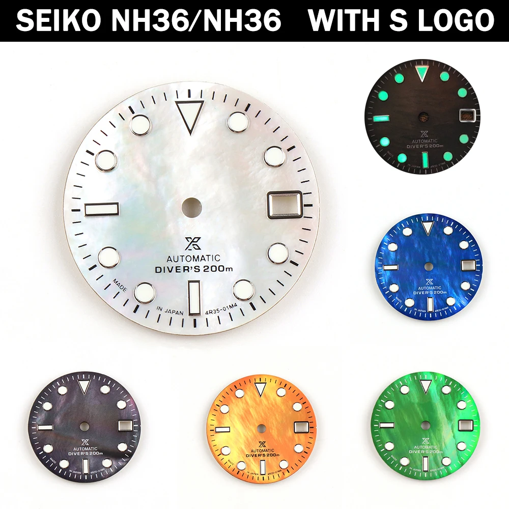 Seiko NH35/NH36 Movement Luminous Dial Size 29MM Can Be Used For ...