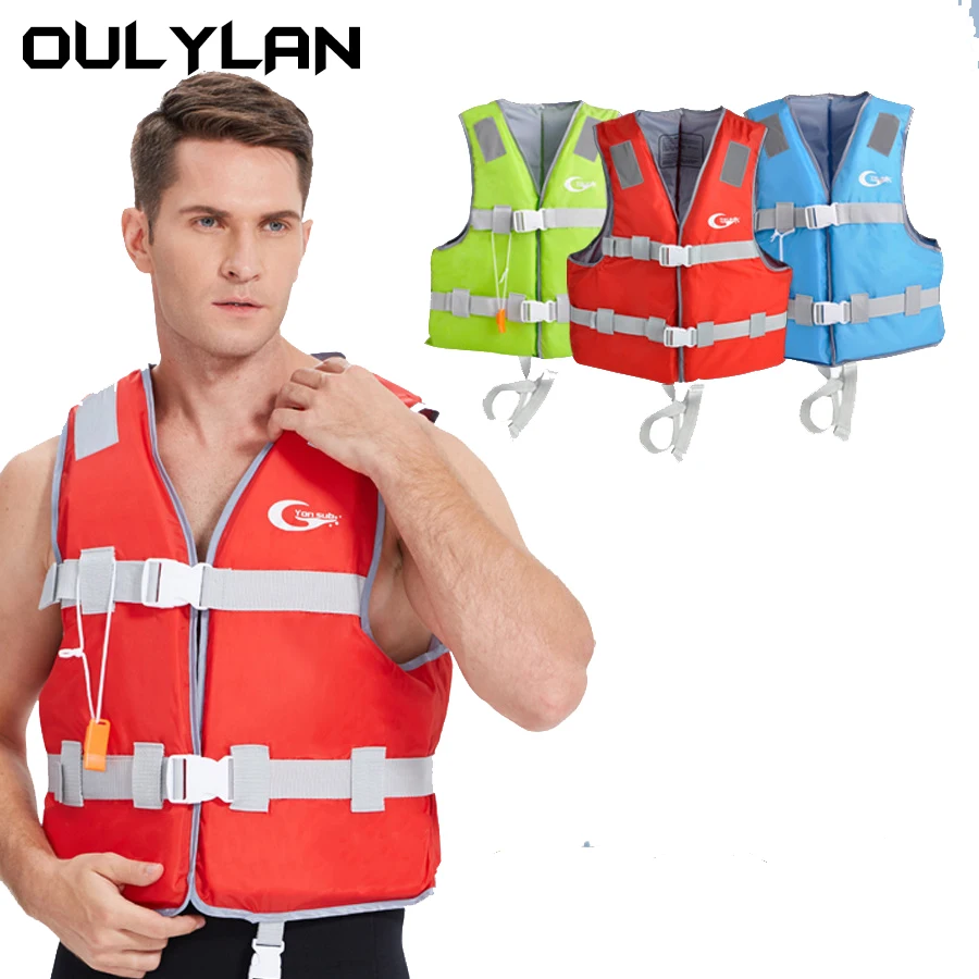 

Oulylan Adult Kids Life Jacket Large Buoyancy Vest Water Sports Swim Boating Surfing Snorkeling Rafting Motorboat Safety Vest