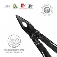 SOG PowerPint 18 ב-1 כלי רב-תכליתי טקטי עם מסמרים מתקפלים וסכין - ציוד כיס EDC לשימוש בחוץ, טיולים, קמפינג ושרידה 2
