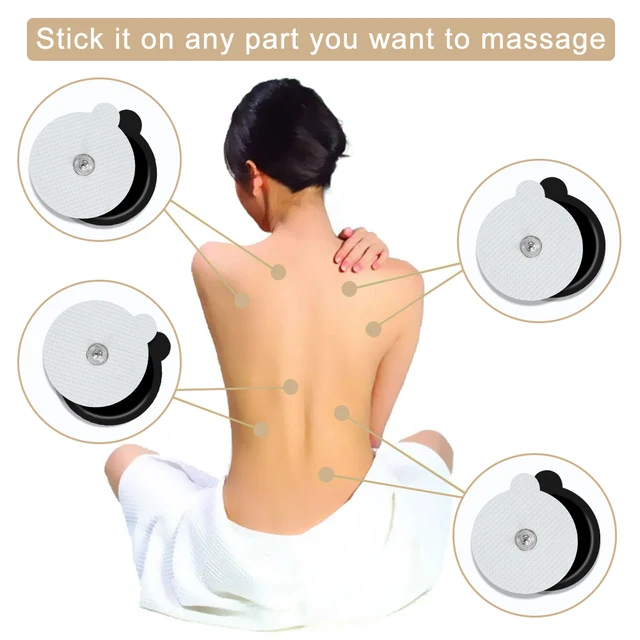 Electrostimulation Patches Reusable Non-woven Tens Electrode Pads Acupuncture Physiotherapy EMS  Muscle Stimulator Gel Sticker 5