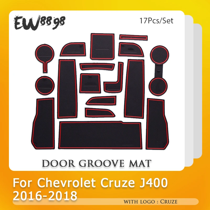 

Car Coasters Fit For Chevrolet Cruze J400 D2LC 2016~2018 Holden Astra Sedan Non Slip Cup Cushion Rubber Gate Slot Mat Accessory