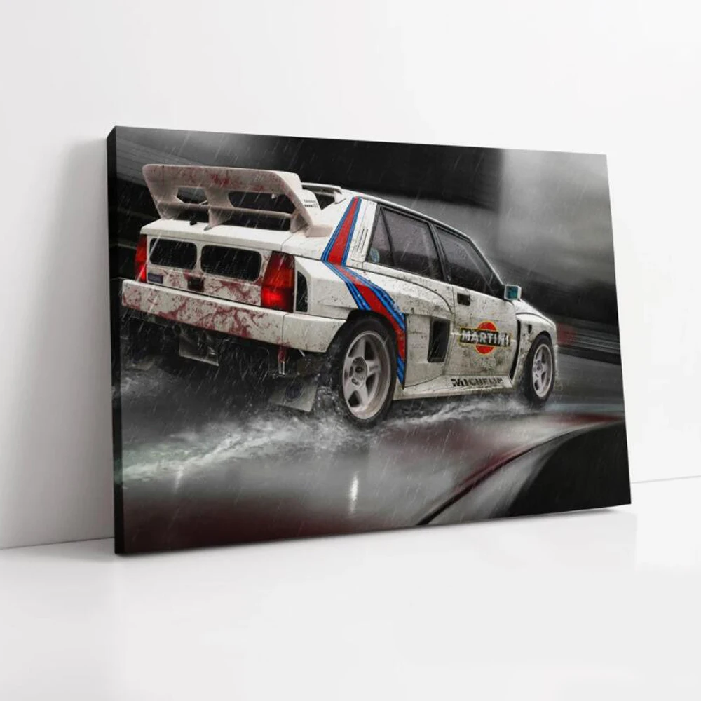 Lancia Delta Integra Evo 3 Rally Poster Stampe Motorsport Canvas Painting Race Car Wall Art Picture For Living Room Decoration