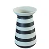 Ceramic Striped Vase Geometric Black and White Stripes Hydroponic Flower Arrangement Home Decoration Ceramic Handicraft 6