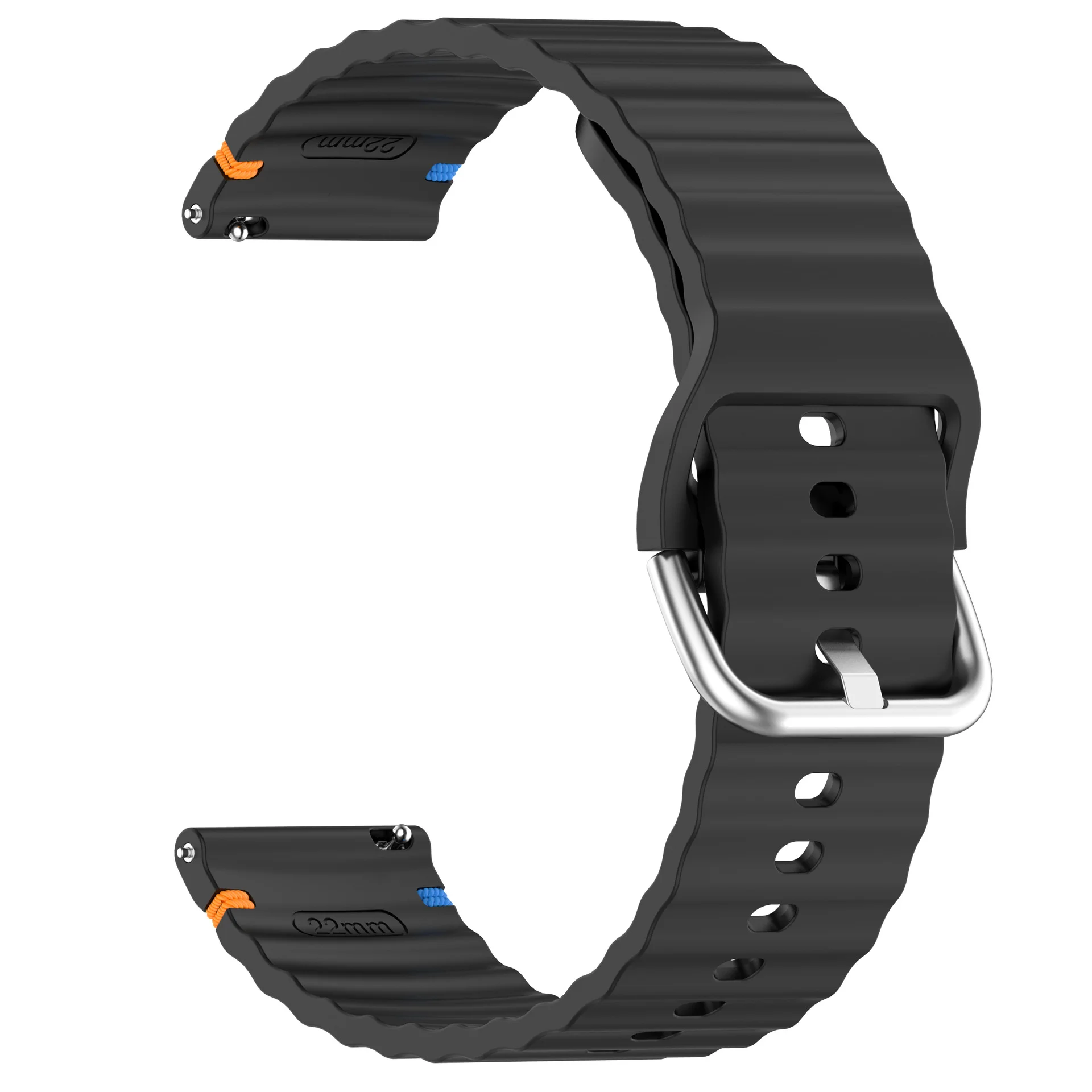 ตัวเลือกสินค้า สายนาฬิกาซิลิโคน 20/22 มม. หัวเข็มขัดหมุด สำหรับ Huawei Watch Series