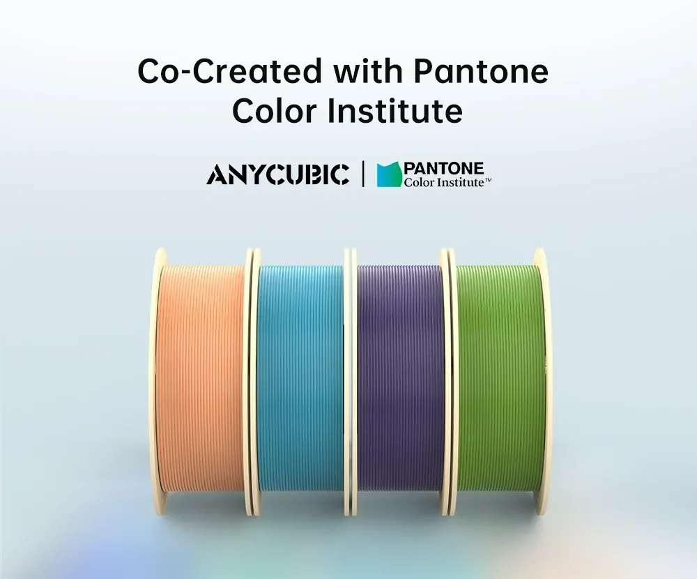 ANYCUBIC 3D 프린터 Pantone 필라멘트 PLA 1.75mm 1kg/롤 플라스틱 고무 공동 제작 소재 FDM 3D 프린터 K3 콤보용