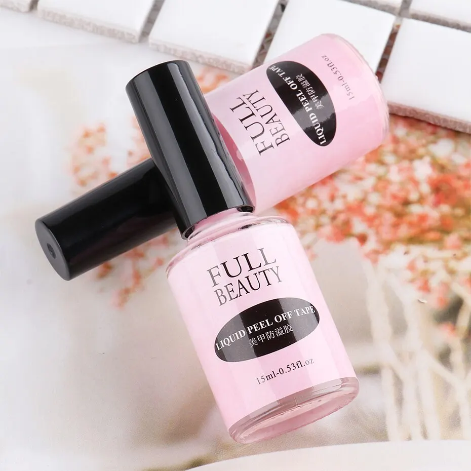 15ml Nail Latex Peel off Liquid Tape Nail Gel Polish Varnish Anti-Freezing Latex Glue Fast Dry Skin Care Edge Protector Tool