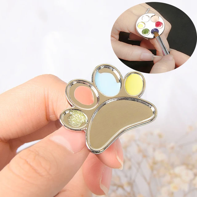 Introducing the 1 Pc Stainless Steel Mini Palette Finger Ring Paint Plate