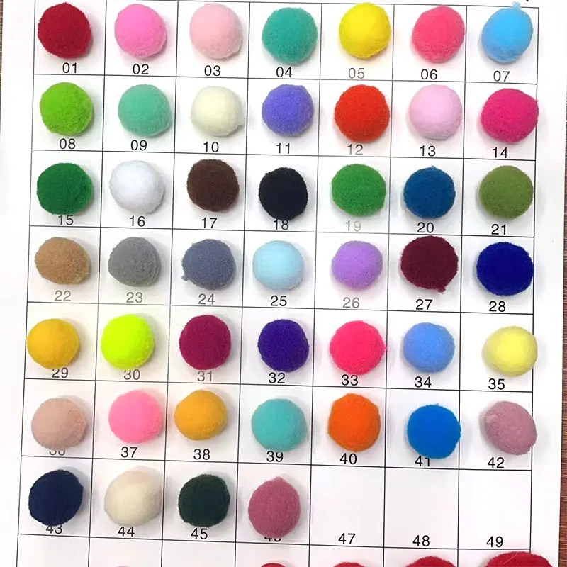 Cheerleading Pom Poms Mink Fur Pompoms 300-30Pcs Multicolor Pompoms Fur Balls 8/10/15/20/25/30mm for DIY Crafts