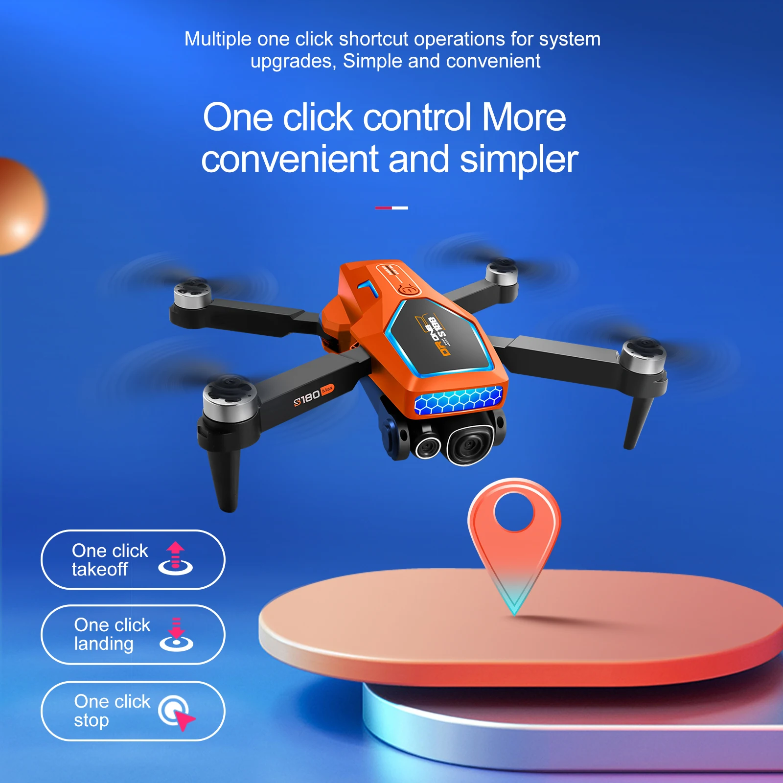 S180 RC Drone Remote Control UAV Quadcopter Dual Camera Obstacle Avoidance Optical Flow Positioning Aerial Photograph  Kid Toy 6