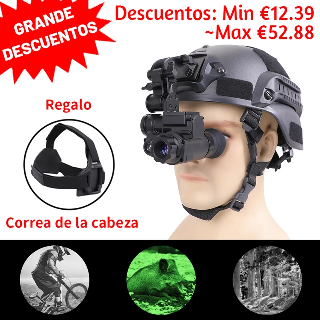 Gafas de visión nocturna NVG10 para casco, 1920x1080p, cabeza