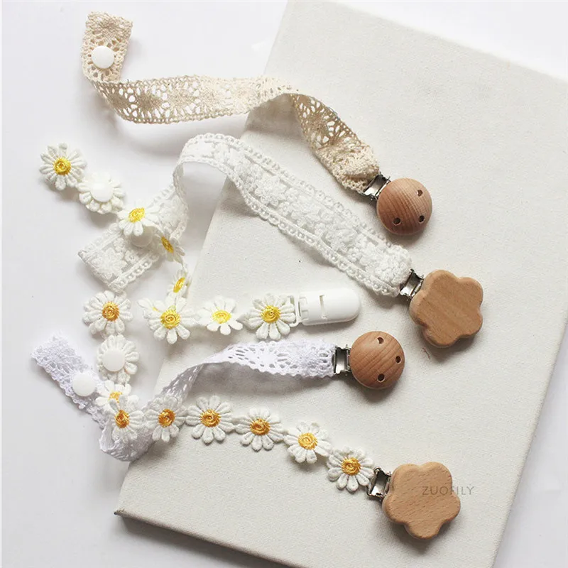 New Simple Crochet Pacifier Clip Baby Cotton Pacifiers Chain For