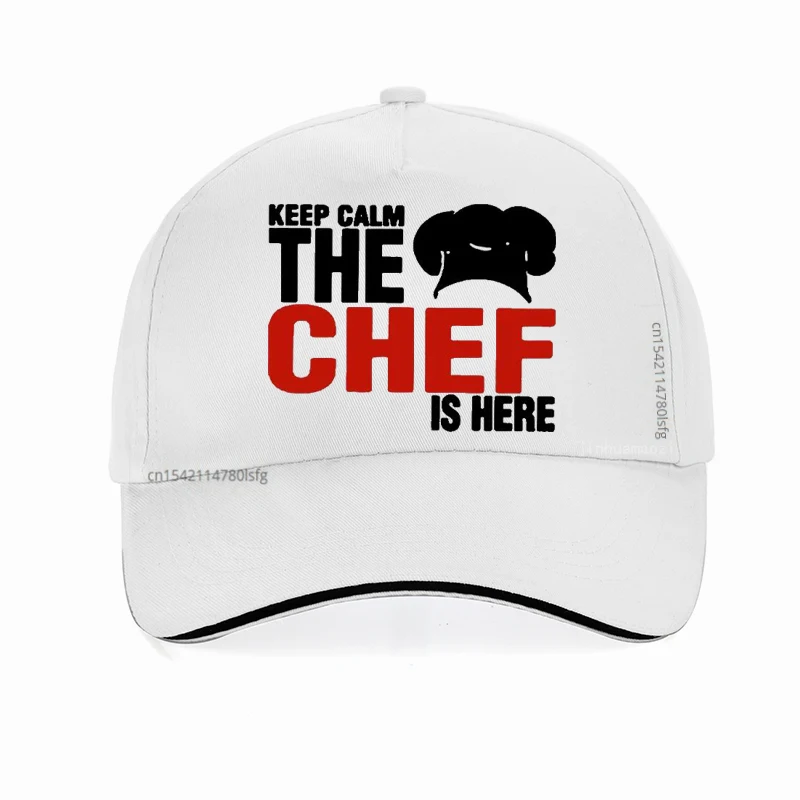 Funny Keep Calm The Chef Is Here funny hat fashion men women Cooking Kitchen Baseball Cap Summer Adjustable Snapback Hats 2