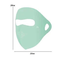 Enhanced Sun Protection Full - Face Mask - Reusable, Washable, Soft & Breathable Ice Silk Outdoor Cover (Green)