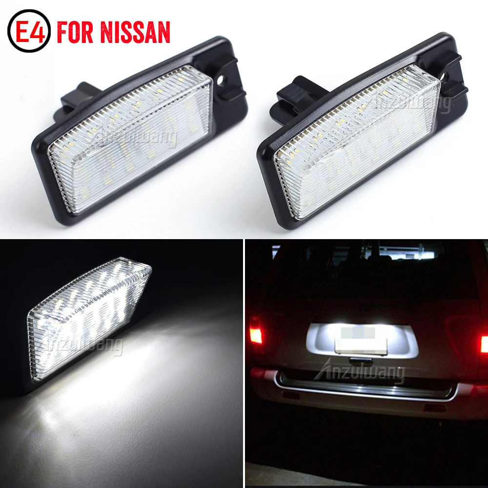 

LED License Plate Light Number Plate Lamp For Nissan Altima L32 Rogue T32 X-Trail Pathfinder R51 Maxima A35 Murano Z50 Z51