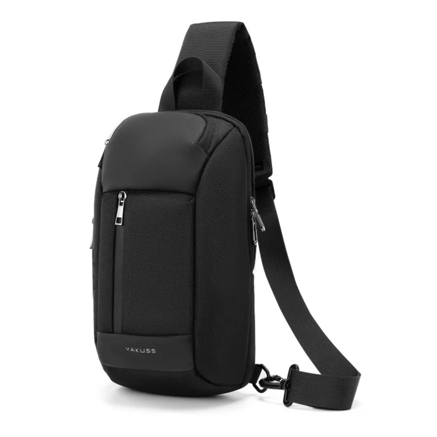 Sac de poitrine pour hommes en matériau Oxford imperméable à la mode. Équipé d'un homme minceur multi-poches de grande capacité et à la mode