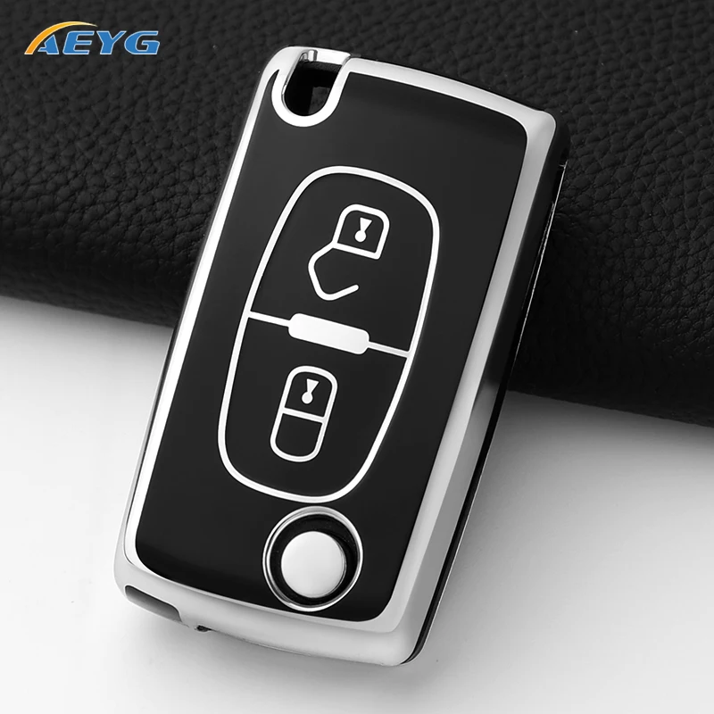 Key Case Cover TPU For Peugeot Partner Citroen Berlingo C3 Picasso