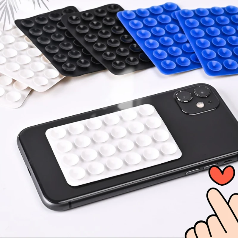 1PC Silicone Suction Pad for Fixing Mobile Phone Fixture Suction Cup Backed Adhesive Silicone Rubber Sucker Pad silicone suction pad