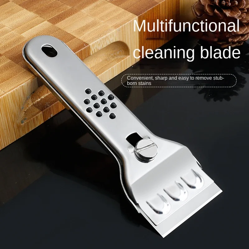Description Picture 4 of itemMultifunction Glass Decontamination Shovel Removal Scraper Blades Sets for Wall Floor Tile Kitchen Stove Household Cleaning Tool