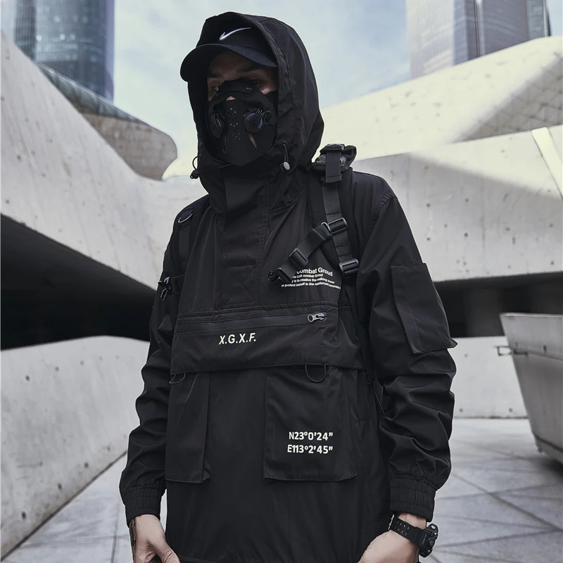 Men Hip Hop Streetwear Jacket Coat 