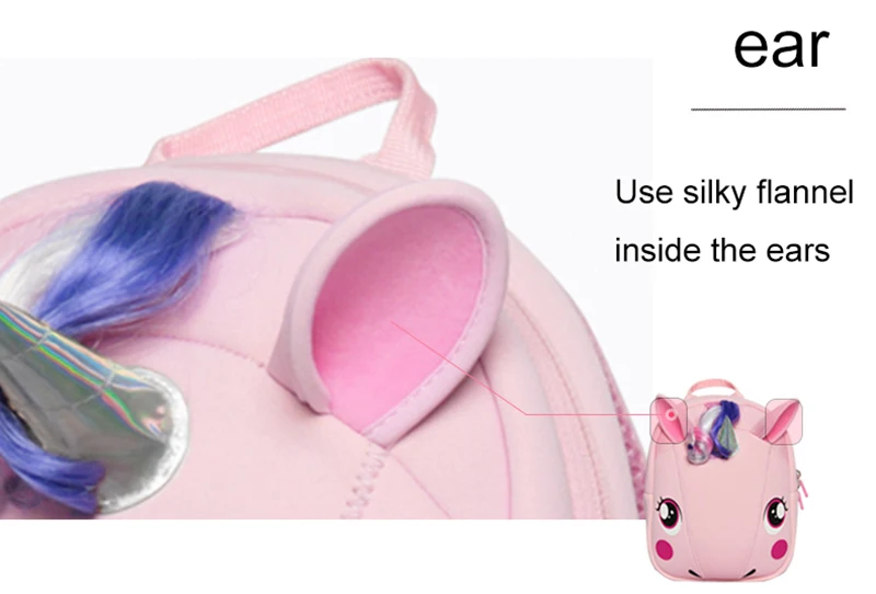 Baby Girl Backpack Toddler Girl Backpack 3D Unicorn Cartoon Travel Pre School Bag for Kid Backpacks with Safety Leash 1-5 Years