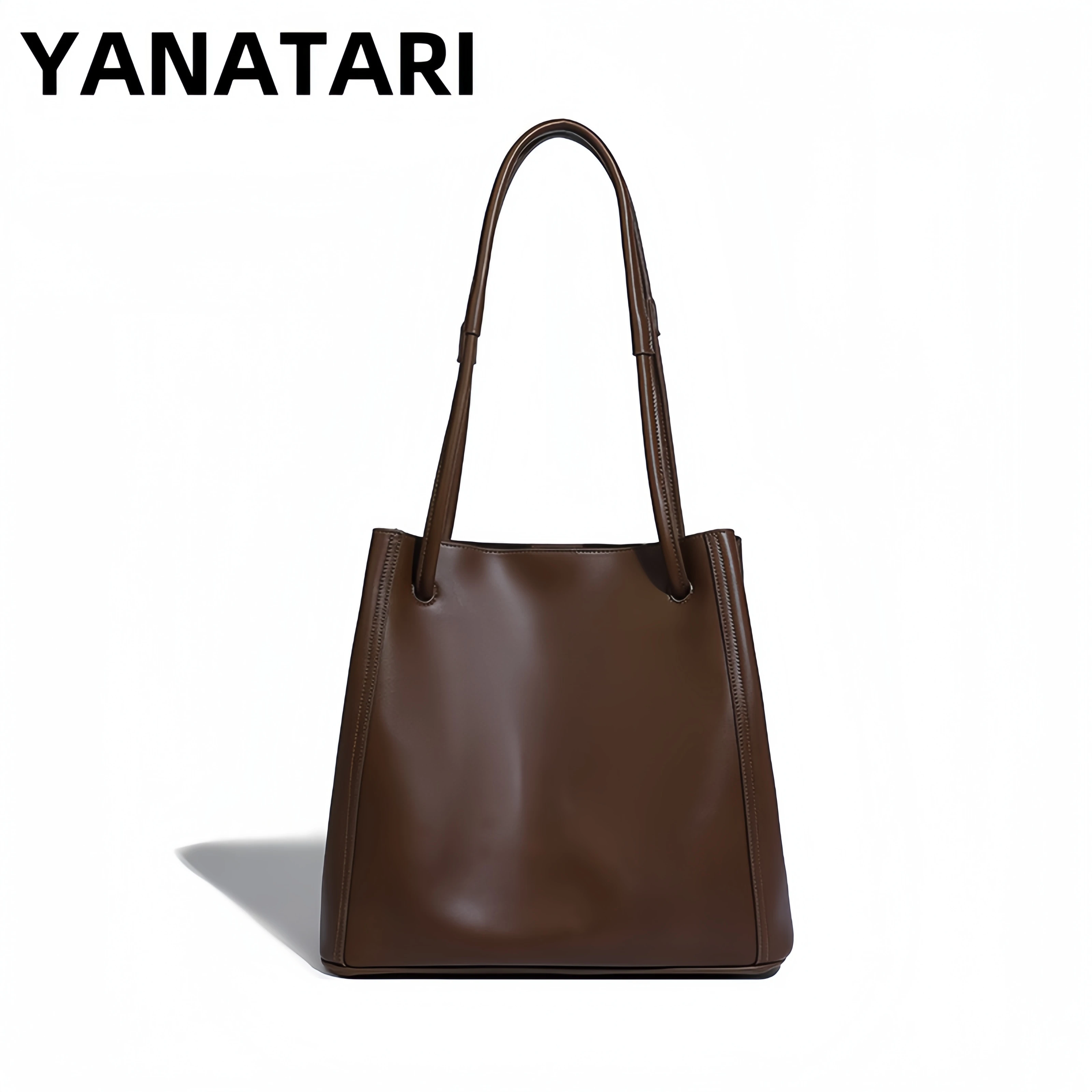 

Large Capacity soft leather Luxury Tote Bag Women's Shopping shoulder Bag Genuine Leather Fashion Handbag Underarm Bag Cowhide