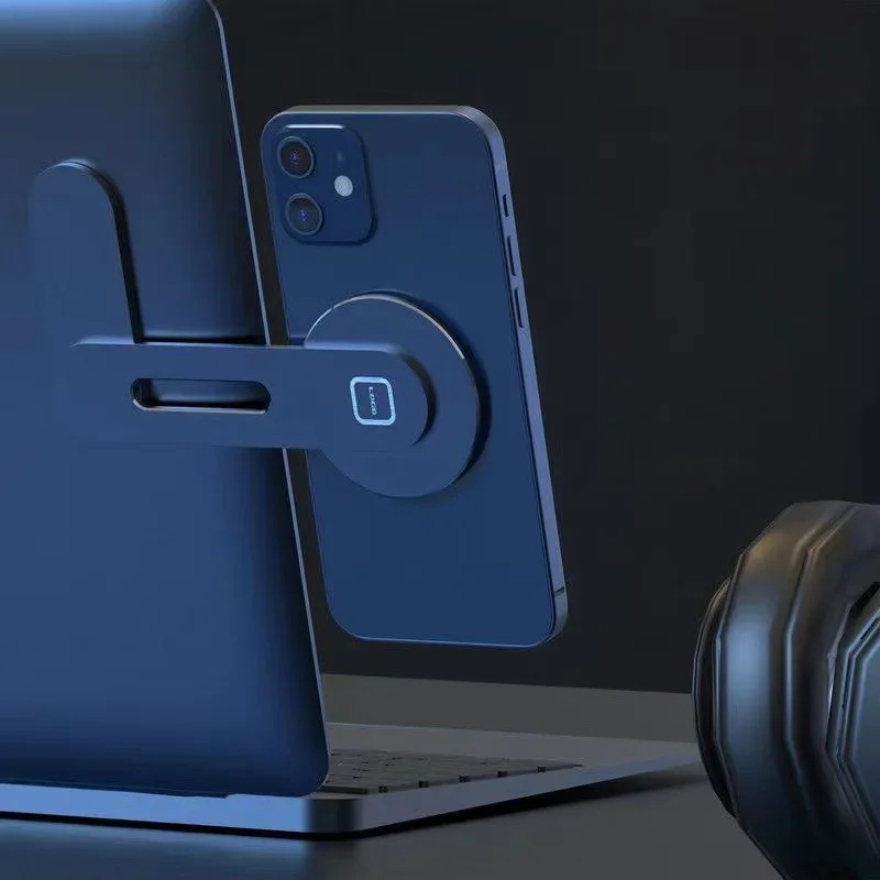 Magnetic Foldable Laptop Phone Holder - Slim Design
