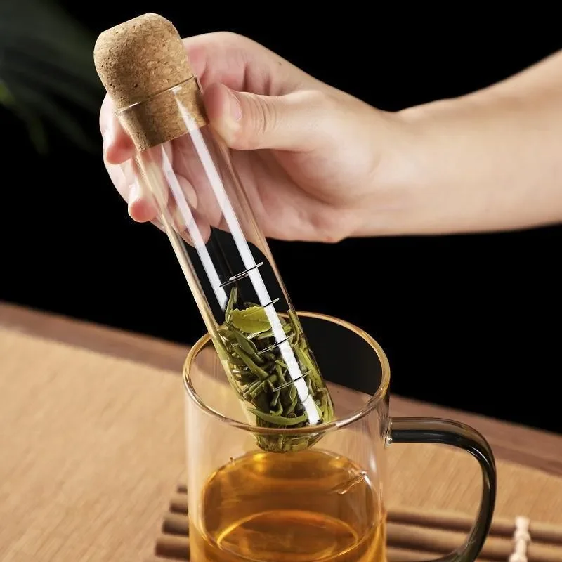 High Borosilicate Glass Test Tube Tea Infuser Tea Strainer Tea Filter for Mug Fancy Filter Puer Herb Tools Accessories