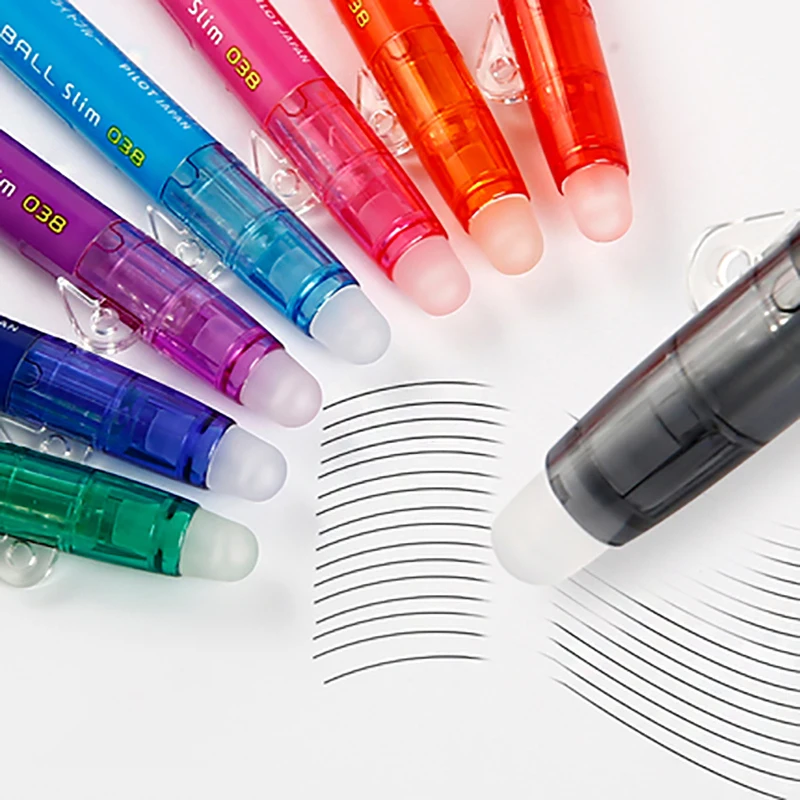 Pilot Frixion Ball Slim Gel Pen 0 38mm Color Bundle Ink Erasable Lfbs 18uf Writing Supplies Gel Pens Aliexpress