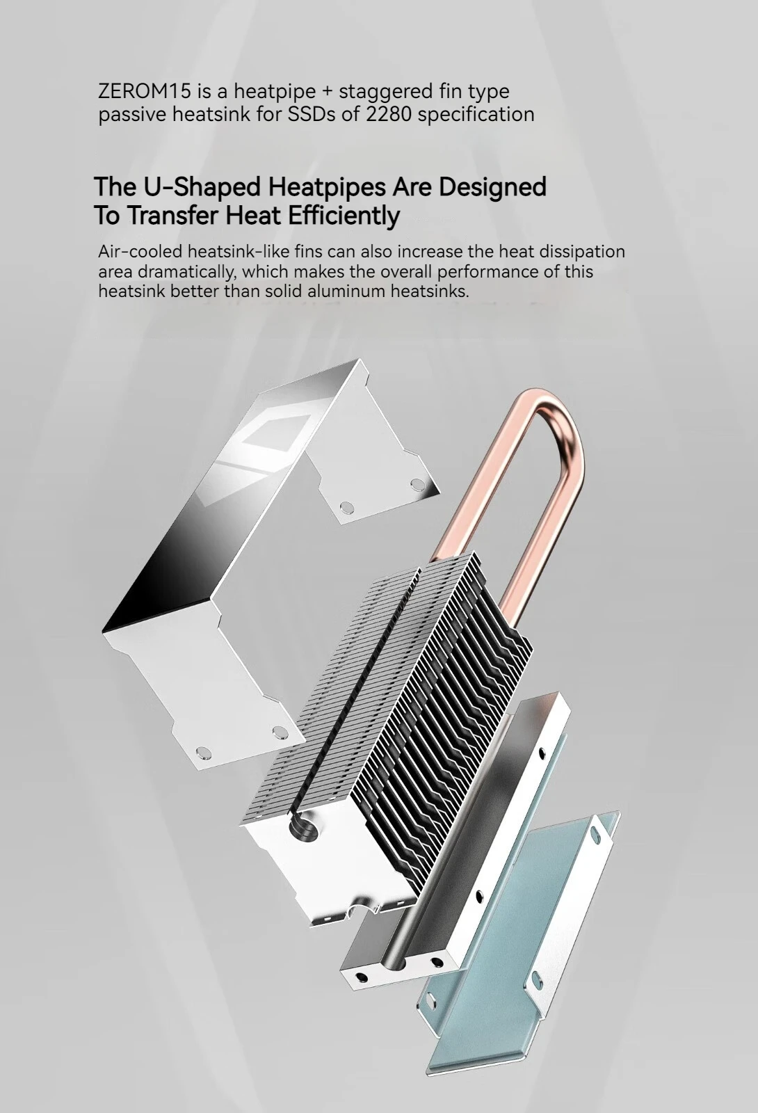 ID-COOLING ZERO M15 M.2 Solid State Heat Sink Nvme 2280 Radiator M.2 SSD Cooler
