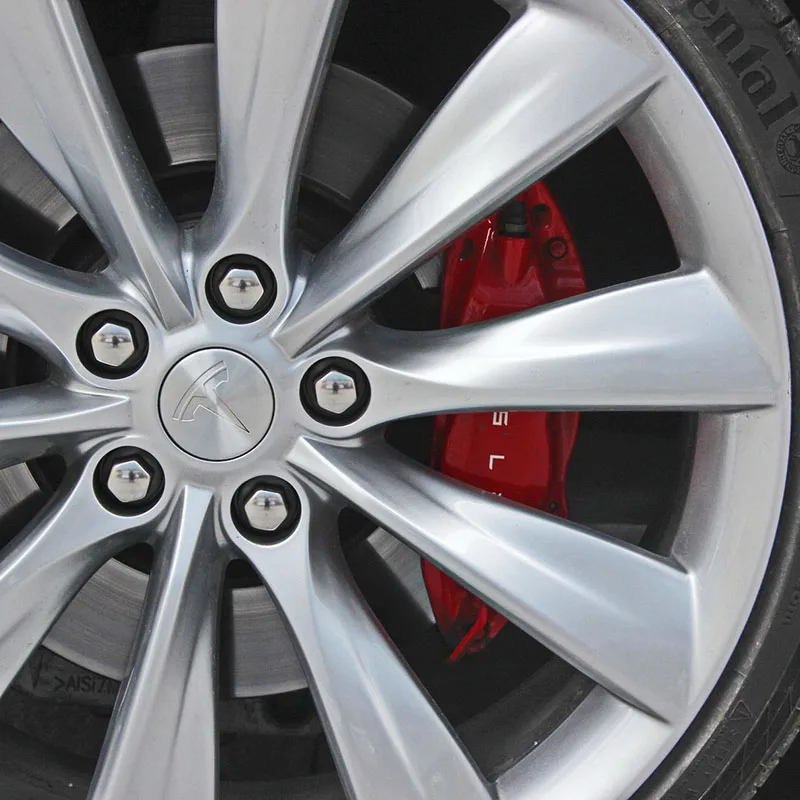 Wheel Center Caps 4Pcs Car Wheel Hub Cover Rim Center Cap for Tesla Model 3 Model S X Y Cybertruck Roadster