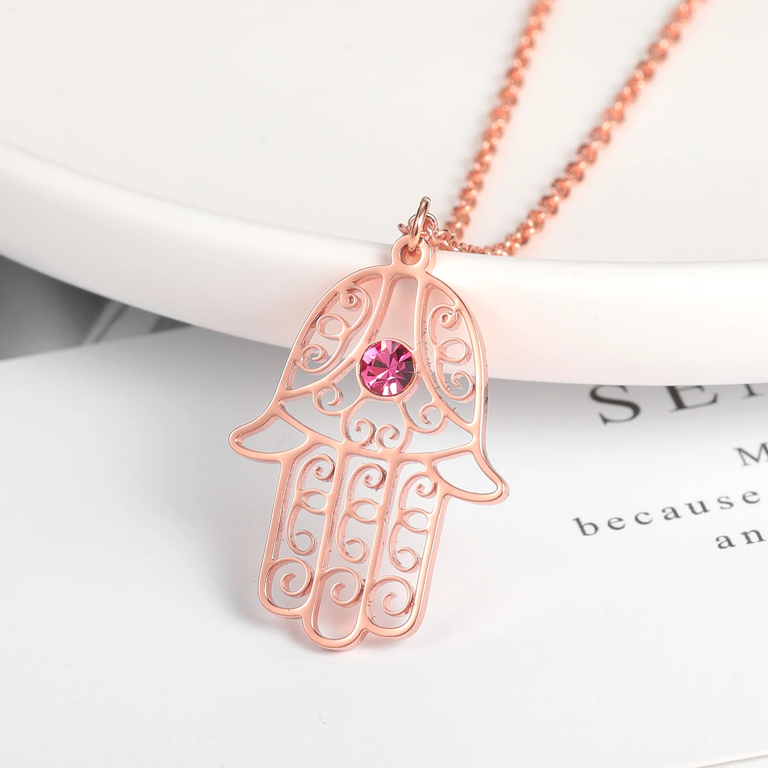 

Колье LONGLITER MAIN FATIMA - AMIRAH Hamsa, ожерелье-рука, ювелирные изделия, короткое ожерелье, защитная подвеска, священный символ, счастливая подвеска