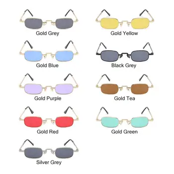 نظارات شمسية مستطيلة صغيرة للرجال والنساء ، إطار معدني قديم ، نمط فاتح ، عتيق ، ظلال سفر ، حماية uv400 5