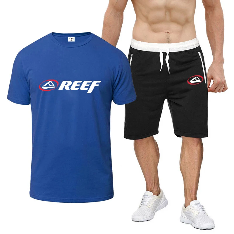 Reef 2023 Spring and Summer Men High quality Comfort New Eight Color Short Sleeved Suit Comfortable Casual fashion T-shirt