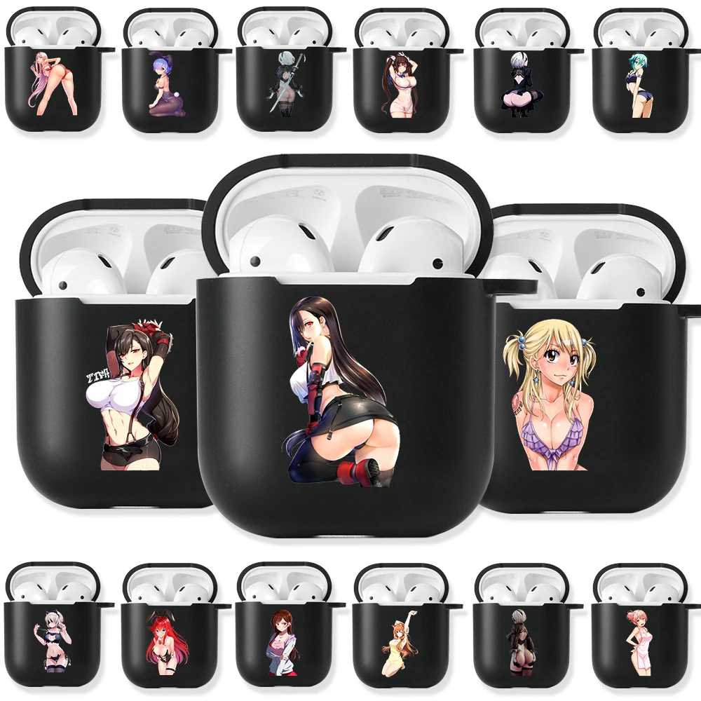 Kawaii Japanese Manga Anime Hentai Waifu Girls Soft Silicone Case For Airpods Pro 3 2 1 Bluetooth Earphone Cover Airpod Cases