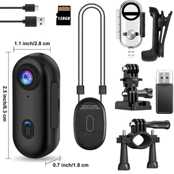 Videocamera Sportiva 4K Mini WiFi Magnetica POV, Registratore HD Impermeabile per Moto e Bici, Wireless per Vlogging