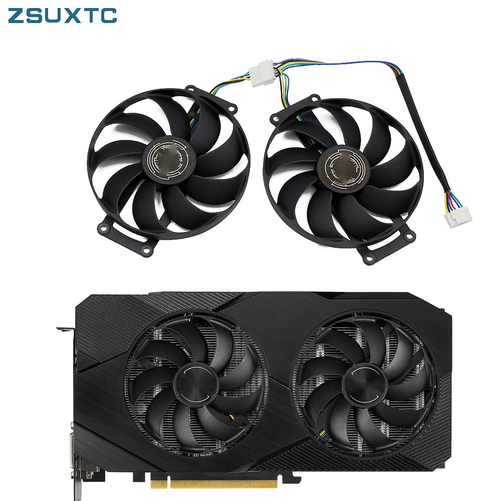 Ventilador do Refrigerador da Placa Gráfica Fdc10h12s9-c T129215su 6pin Gtx1660 Rtx 2060 Asus Gtx 1660 1660ti Evo Duplo oc Rtx2070