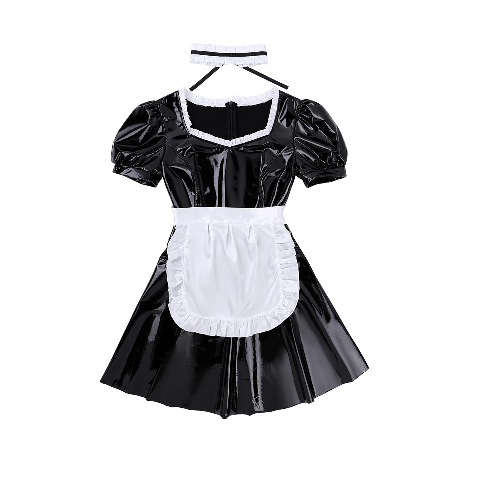 Sexy French Maid Costume for Halloween Stage Show and Bar Performance