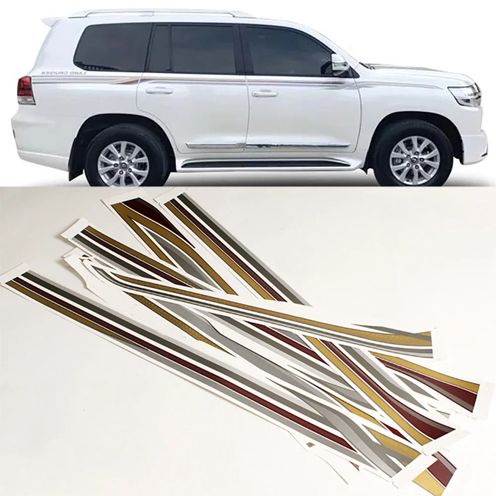 

For Toyota Land Cruiser 200 2016-2020 Car Sticker Both Side Door Body Stickers DIY Vinyl Decals Auto Body Door Side Stickers
