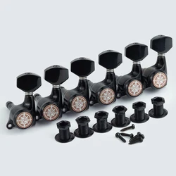Premium Black Locking Guitar Tuners with Packaging (6L)