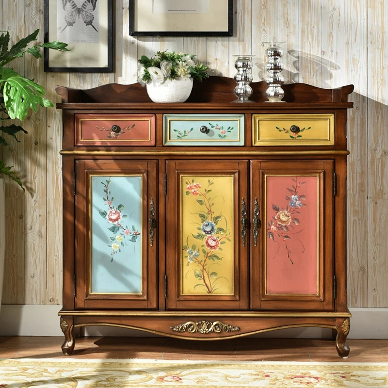 

Европейский шкаф для обуви, входной шкаф, буфет из массива дерева