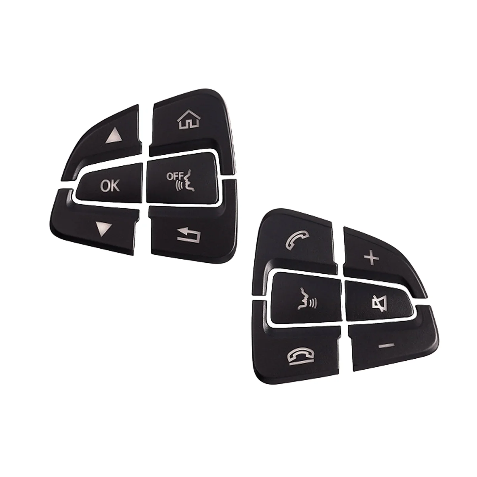 

Steering Wheel Button Black Trim for Mercedes Benz GLC C Class W205 2015-2018 ABS Durable Automotive Interior Stickers