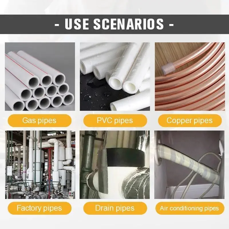 Open-style Self-adhesive Foam Pipe Insulation For Water Pipe Air-conditioning Aluminum Foil Insulation Sleeve Inner Dia 27mm