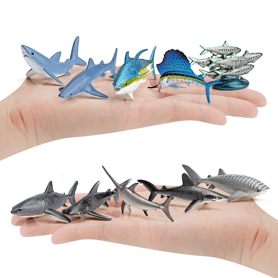 Marine Animal Figurine Playset - Whale, Penguin, Shark, Orca, Seal Toys