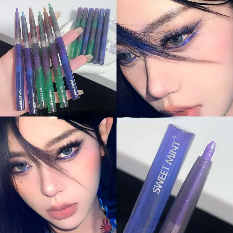 Eyeliner Pencil Shiny Chameleon Green Gold Purple Glitter Eye Shadow Lying Silkworm Pen Waterproof Beauty Cosmetics Women Makeup