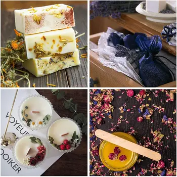 9 Bags Natural Dried Flowers ,Rose, Lavender, Jasmine Herbs Kit DIY Soap,Candle, Bath,Resin Jewelry Making,Home Wedding Decor 5
