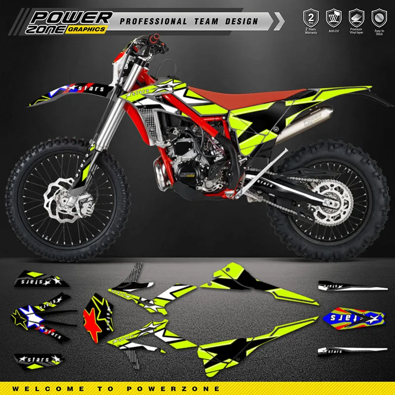 

PowerZone Custom Team Graphic Decal & Sticker Kit For BETA Xtrainer 2015 2016 2017 2018 2019 002