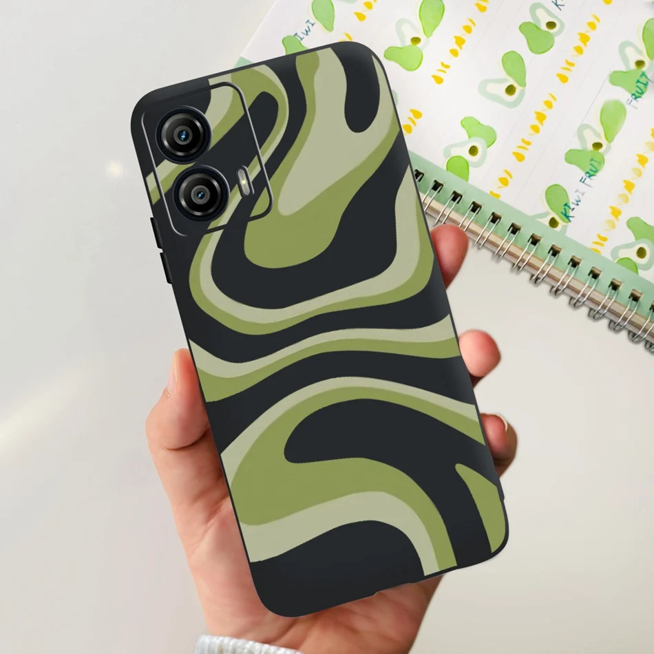 Stylish Pattern Soft TPU Shockproof Black Silicone Phone Case